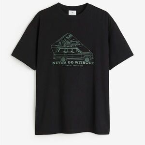 H&M Black Graphic T-Shirt